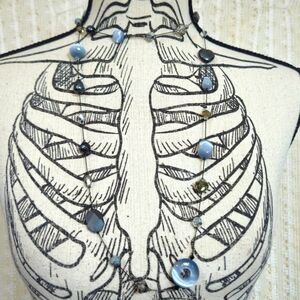 Dabby Reid Rose Cateye Beaded Long Chain Necklace 46"